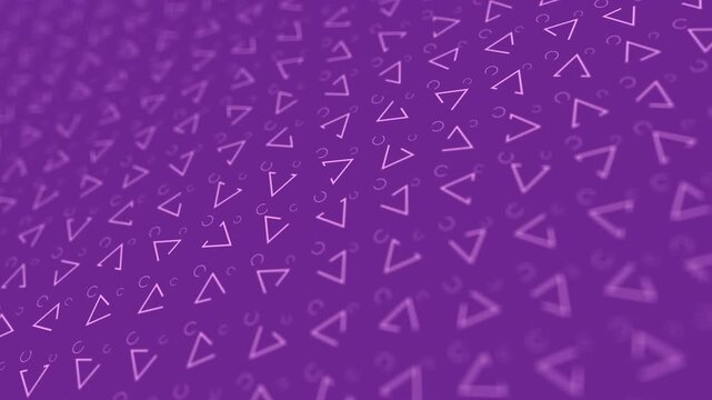 Purple background with white triangle pattern design.