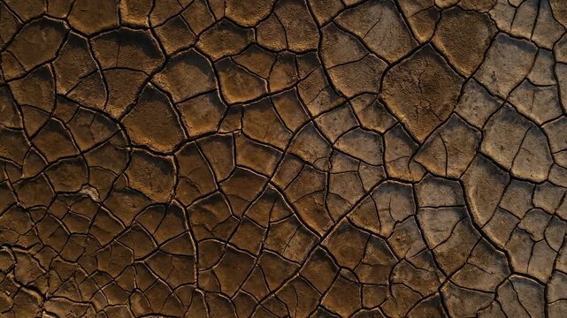 A close-up view unveils the intricate patterns of cracked, parched earth. A raw, textured surface shows an interesting and unique pattern.