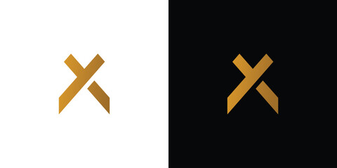 Simple and strong letter X initials logo design