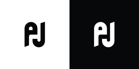 Unique and strong letter AJ initials logo design