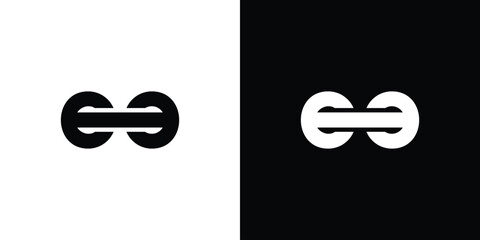 Unique and strong letter EE initials logo design