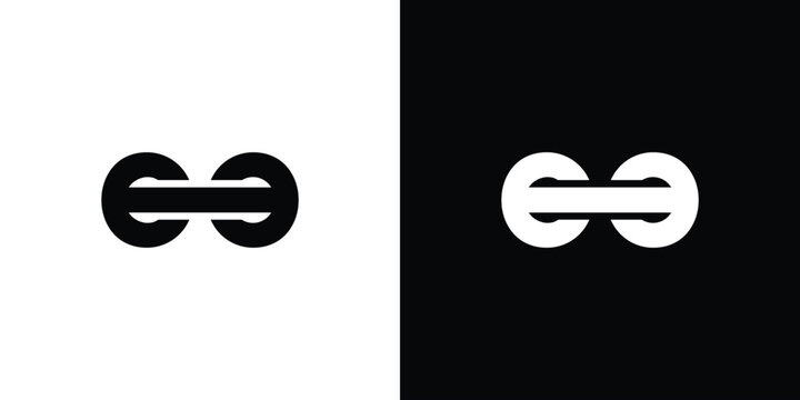 Unique and strong letter EE initials logo design