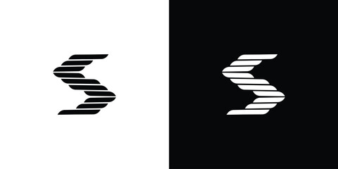 Unique and strong letter S initials logo design