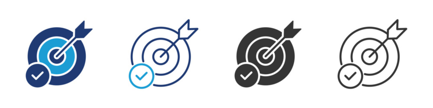 Goal icon set collection multi-style.