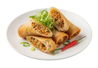 crispy vegetable samosas with spiced filling on white plate