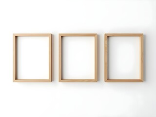 Minimal Empty Picture Frames on Wall