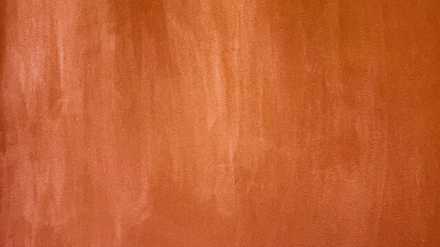 Abstract Dusty Brown Stucco Wall Texture with Subtle Vertical Brush Strokes; Weathered Venetian Plaster Background for Interior Design Mockups, Minimalist Earth Tone Cement Surface Overlay.
