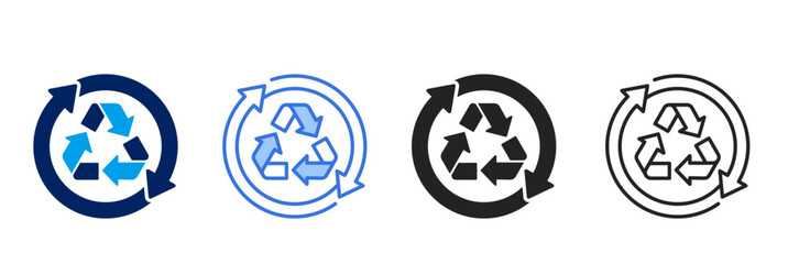 Recycle  Icon Set Different Style Collection. 