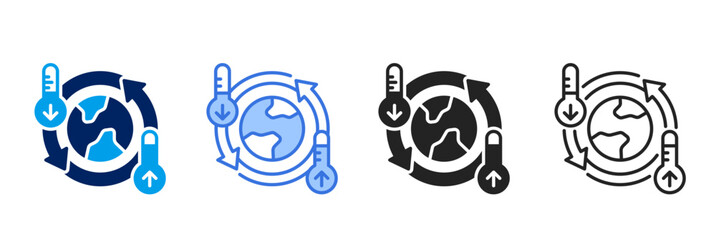 Climate  Icon Set Different Style Collection. 