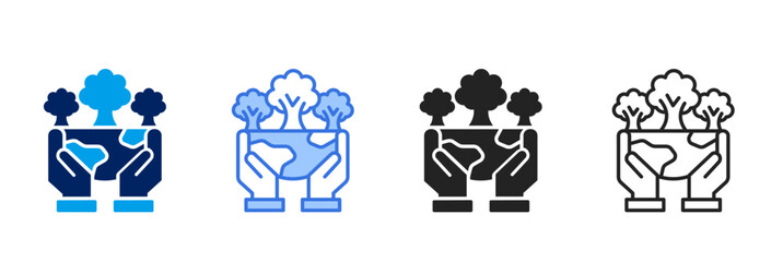 Conservation  Icon Set Different Style Collection. 