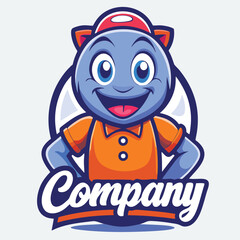 design logo vector illustration icon modern mascot cartoon company