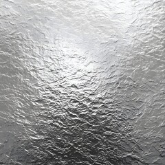 Silver foil texture background with crumpled metallic surface, reflective abstract material