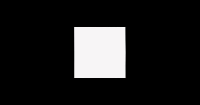Minimal abstract animation of square morphing into star, circle and  triangle shapes