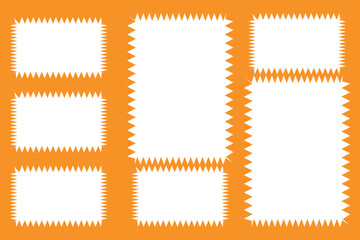 Hand-Drawn Colorful Rectangular Frames &ndash; Wavy, Zigzag, and Scribbled Borders Vector Illustration Set