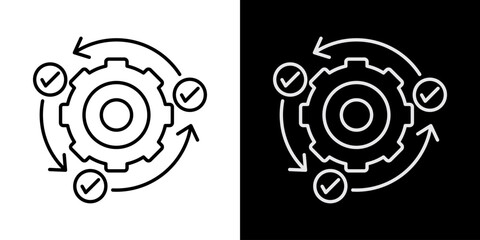 Agile White Icon Set Design