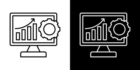 Growth   White Icon Set Design