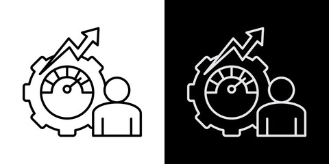 Performance    White Icon Set Design