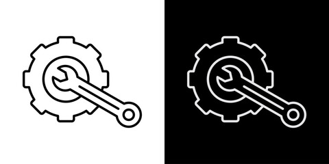 Maitenance White Icon Set Design