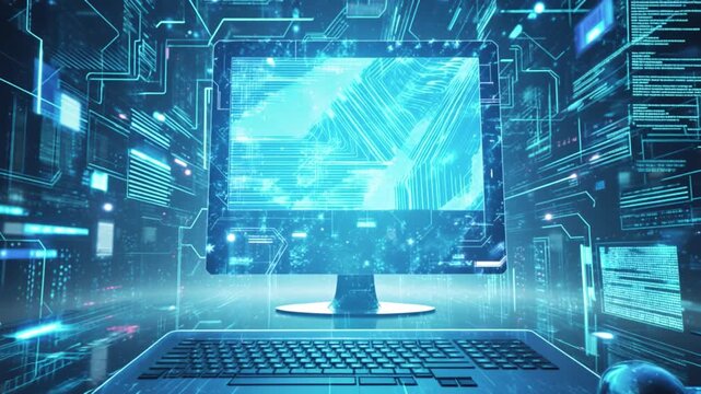 Abstract futuristic data computer technology business background