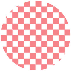 Pink Checkered Seamless Circle Pattern Background, Psychedelic Checkerboard Texture, retro style