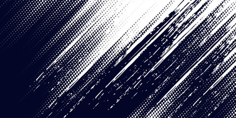 Abstract halftone dots blue color pattern gradient grunge texture background. element modern nice