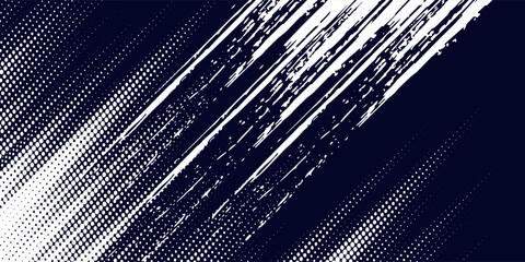 Abstract halftone dots blue color pattern gradient grunge texture background. element