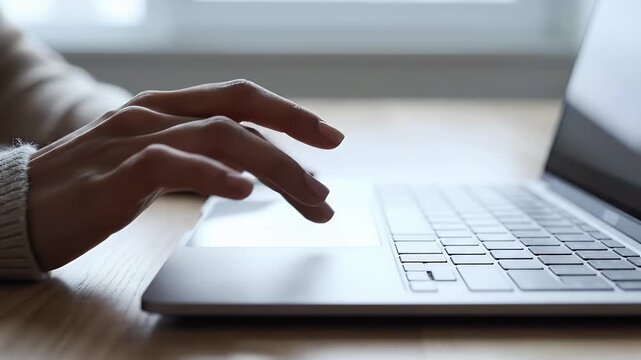 Hands Typing Laptop Keyboard Close Up Business Technology Online Work Remote Freelance Digital Lifestyle Computer Coding Programming Stock Video Footage B Roll