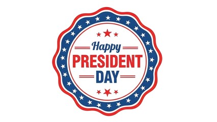 Obraz premium Happy president day celebration emblem