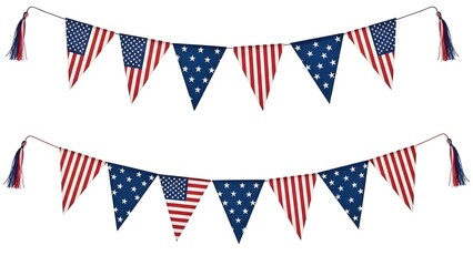 Obraz premium American flag pennant banners for patriotic decorations