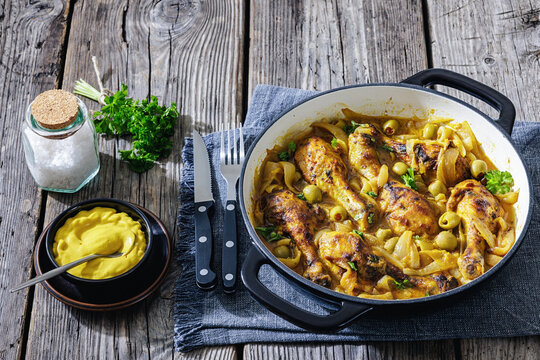 Traditional Senegalese Chicken Yassa with Onions