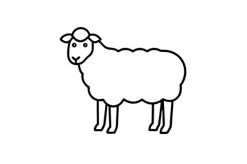 Simple Sheep Minimal Animal Icon SVG &ndash; Clean Farm Livestock Vector Illustration