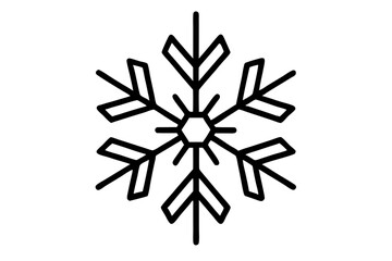 Snowflake Winter Season Icon &ndash; Cold Weather, Christmas & Frost Symbol