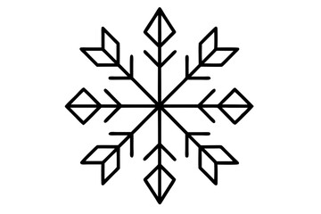 Snowflake Winter Season Icon &ndash; Cold Weather, Christmas & Frost Symbol