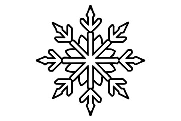 Snowflake Winter Season Icon &ndash; Cold Weather, Christmas & Frost Symbol