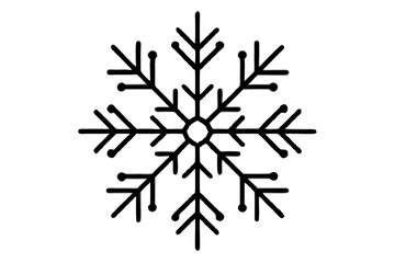 Snowflake Winter Season Icon &ndash; Cold Weather, Christmas & Frost Symbol