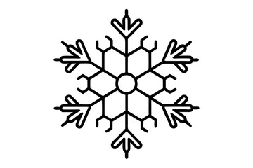Snowflake Winter Season Icon &ndash; Cold Weather, Christmas & Frost Symbol