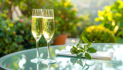 glasses of champagne