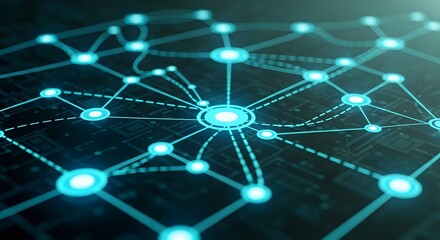 Abstract blue network connection background