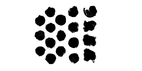 A black leopard print vector set featuring animal paw prints and floral silhouette elements designed as a nature-inspired pattern icon for cat and dog art © Md