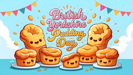 Celebrating British Yorkshire pudding day with cute desserts