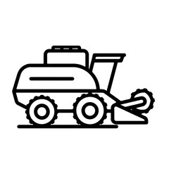 Combine Harvester as a simple single icon logo, line art, vector illustration , isolated on transparent background 