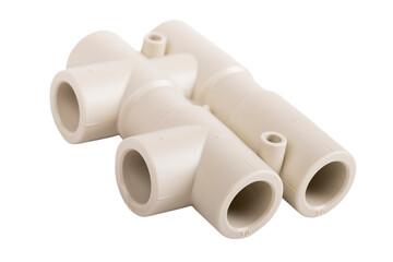 Simple pipe fitting with multiple connectors used for plumbing tasks in various projects