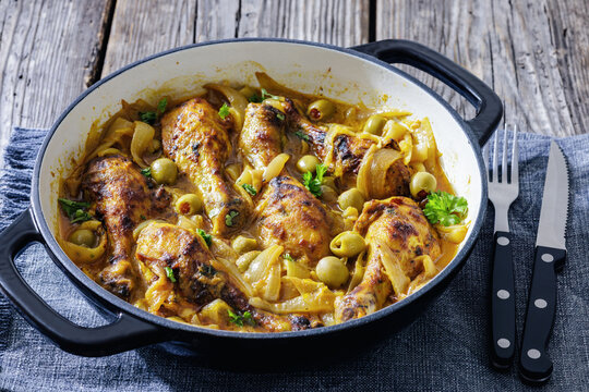 Traditional Senegalese Chicken Yassa with Onions