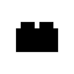 Fototapeta premium Lego Brick Silhouette Vector Image