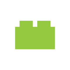 Obraz premium Lego Brick Silhouette Vector Image