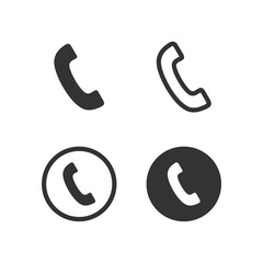 Phone contact icons set. Simple phone button. Simple phone symbols