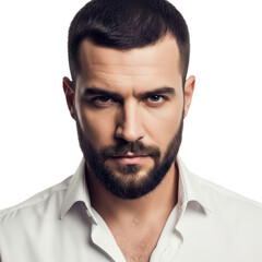 Obraz premium Handsome man portrait isolated on transparent background
