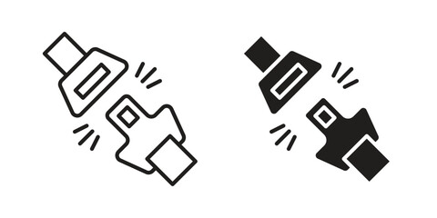 Seat Belt icons for website design and development, app development. EPS10