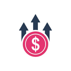 Obraz premium Growth economy symbol isolated on transparent background