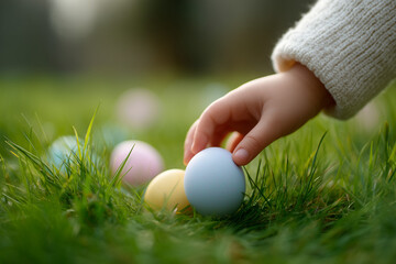 Fototapeta premium Easter Egg Hunt Close-Up 